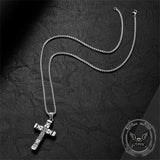 Vintage All-Seeing Eye Stainless Steel Cross Pendant