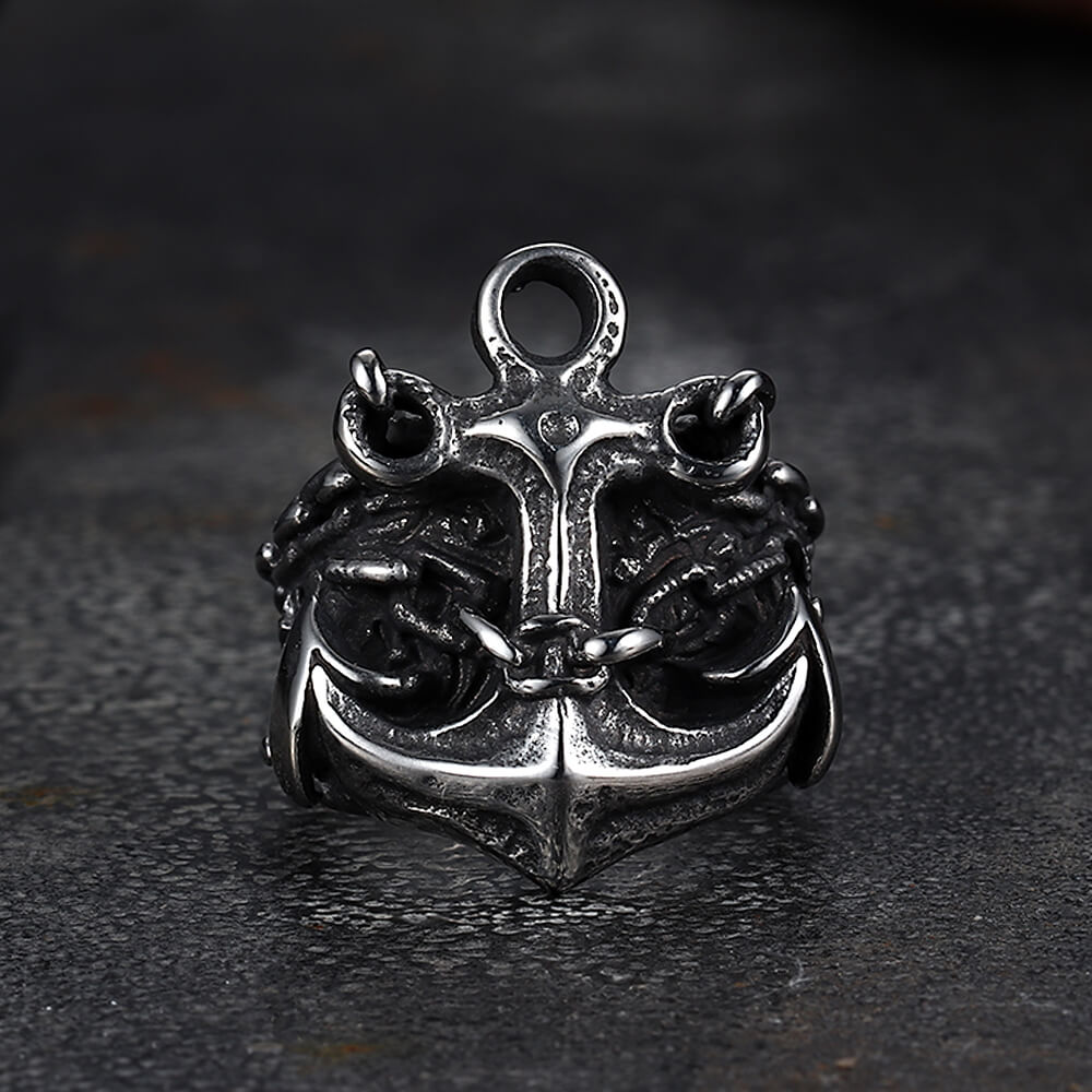 Vintage Anchor Chain Stainless Steel Marine Ring | Gthic.com