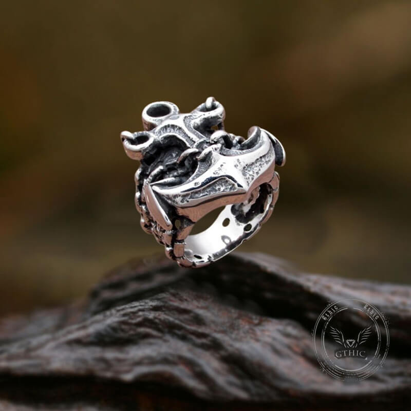 Vintage Anchor Chain Stainless Steel Marine Ring