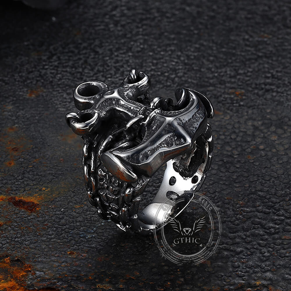 Vintage Anchor Chain Stainless Steel Marine Ring