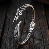 Vintage Angel Devil Wings Stainless Steel Cuff Bracelet | Gthic.com