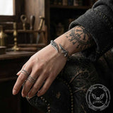 Vintage Angel Devil Wings Stainless Steel Cuff Bracelet | Gthic.com