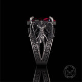 Vintage Archangel Michael Wings Gem Sterling Silver Ring