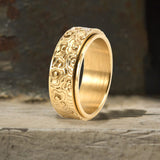 Vintage Auspicious Cloud Stainless Steel Spinner Ring | Gthic.com