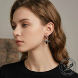 Vintage Bat Diamond-Set Stainless Steel Earrings | Gthic.com
