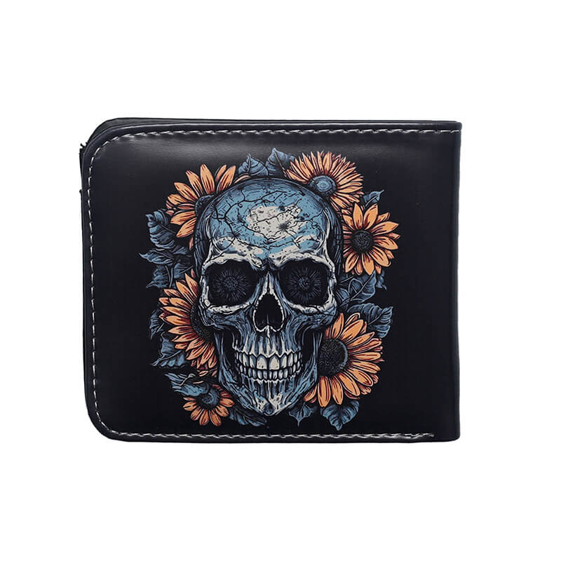 Vintage Bat Skull Bifold Wallet| Gthic.com