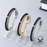 Vintage Beads Cuban Chain Stainless Steel Bracelet