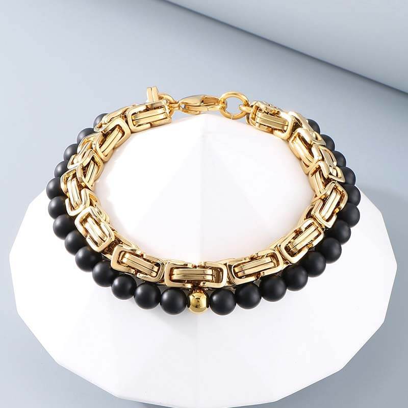 Vintage Beads Imperial Chain Stainless Steel Bracelet