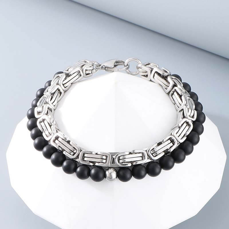 Vintage Beads Imperial Chain Stainless Steel Bracelet