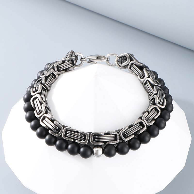 Vintage Beads Imperial Chain Stainless Steel Bracelet