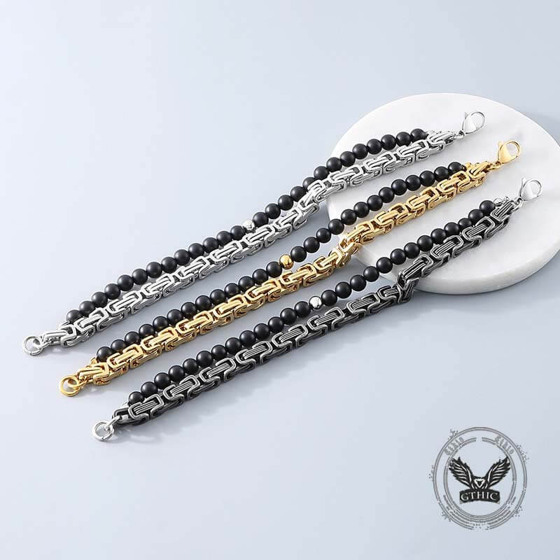 Vintage Beads Imperial Chain Stainless Steel Bracelet