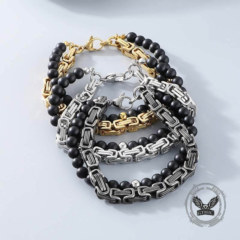 Vintage Beads Imperial Chain Stainless Steel Bracelet