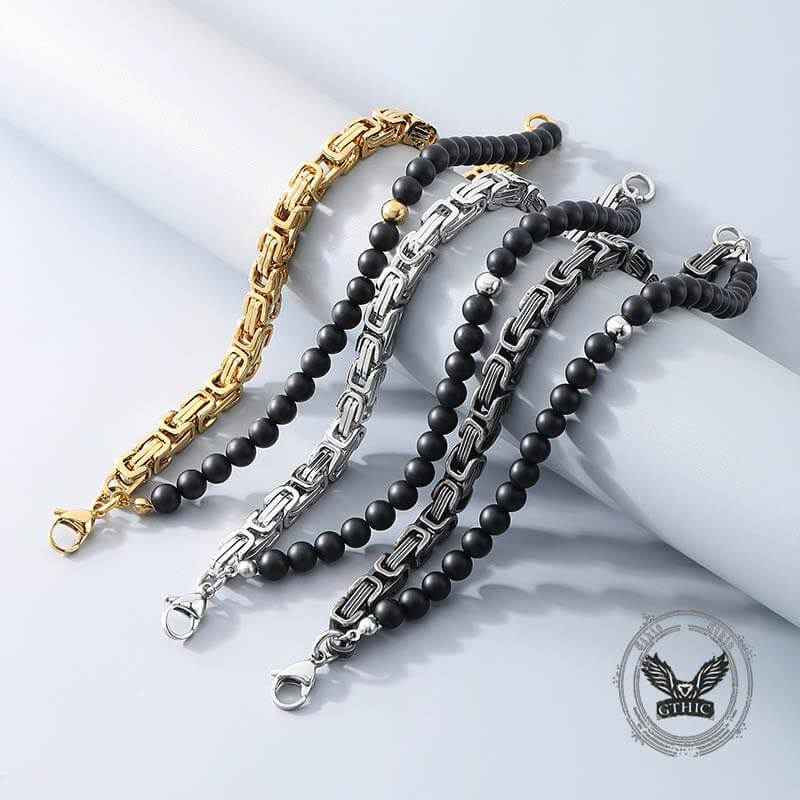 Vintage Beads Imperial Chain Stainless Steel Bracelet