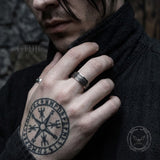 Vintage Beast-Motif Scrollwork Stainless Steel Spinner Ring | Gthic.com