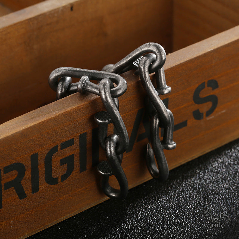 Vintage Bent Nail Stainless Steel Necklace | Gthic.com