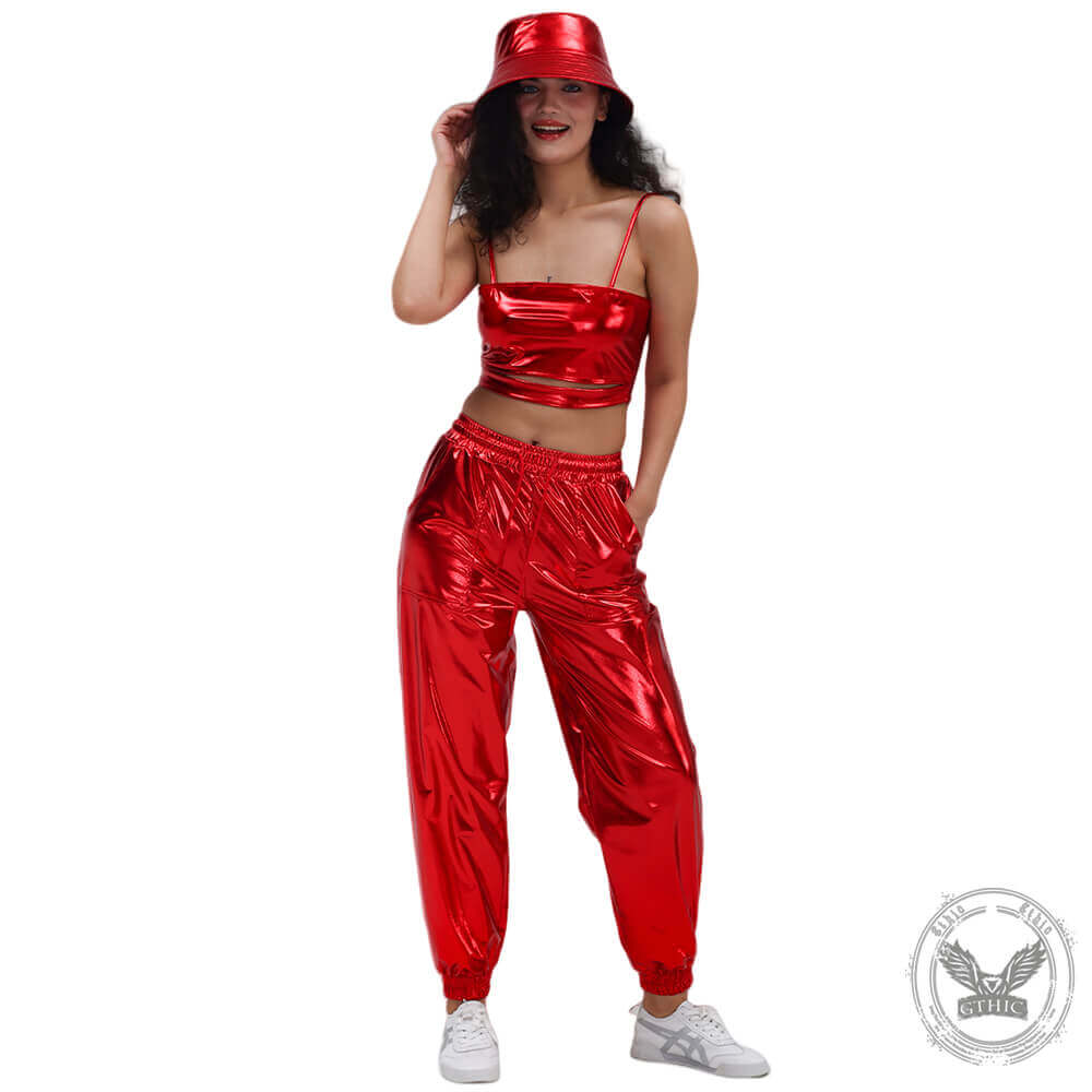 Vintage British Patent Leather Small Brim Bucket Hat | Gthic.com