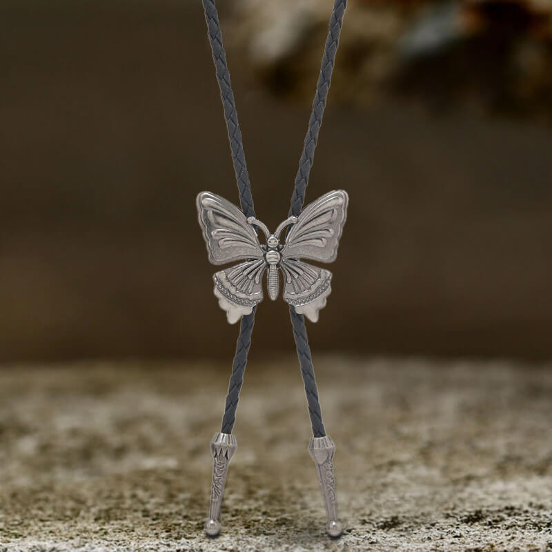 Corbata bolo de aleación con calavera de vaca vintage