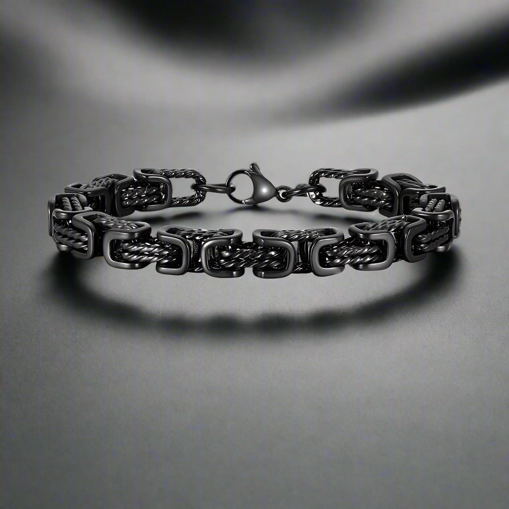 Vintage Byzantine Twist Stainless Steel Bracelet | Gthic.com