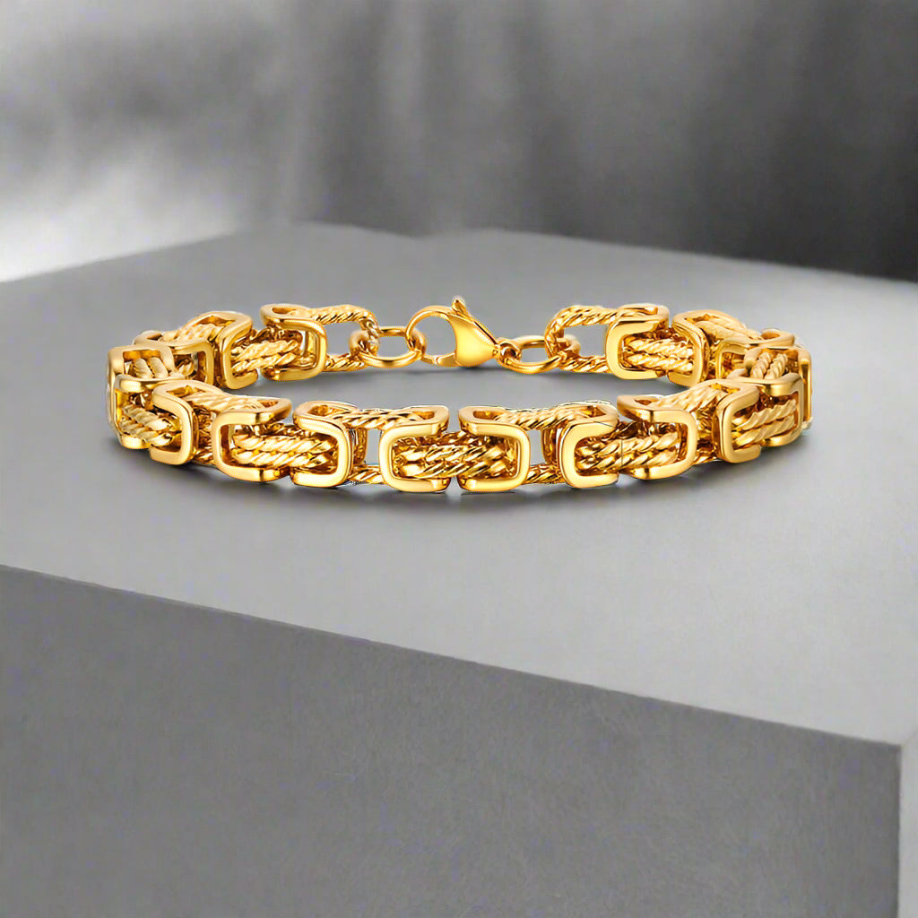 Vintage Byzantine Twist Stainless Steel Bracelet | Gthic.com