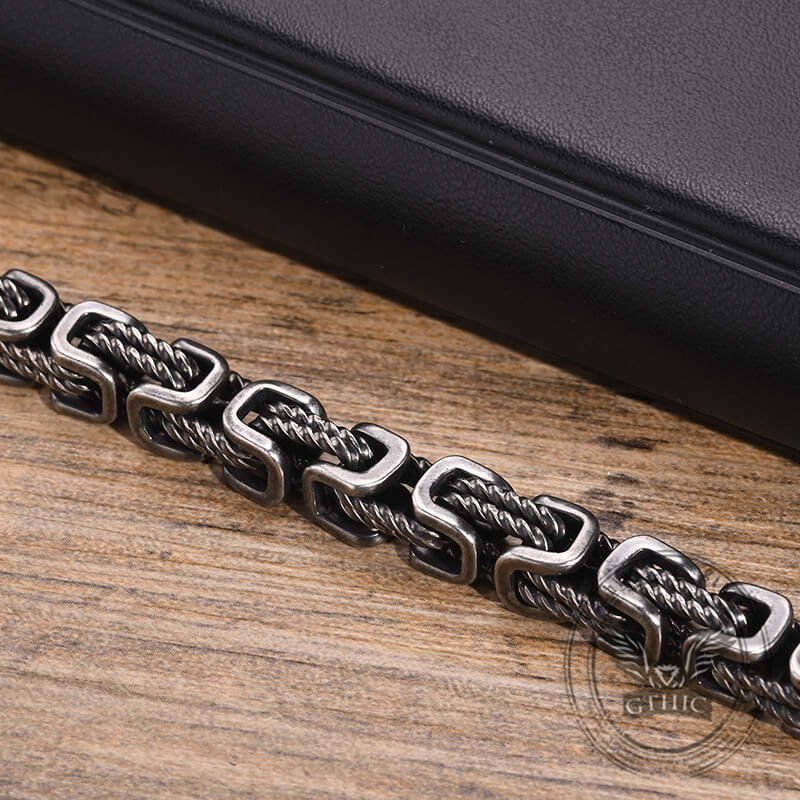 Vintage Byzantine Twist Stainless Steel Bracelet | Gthic.com