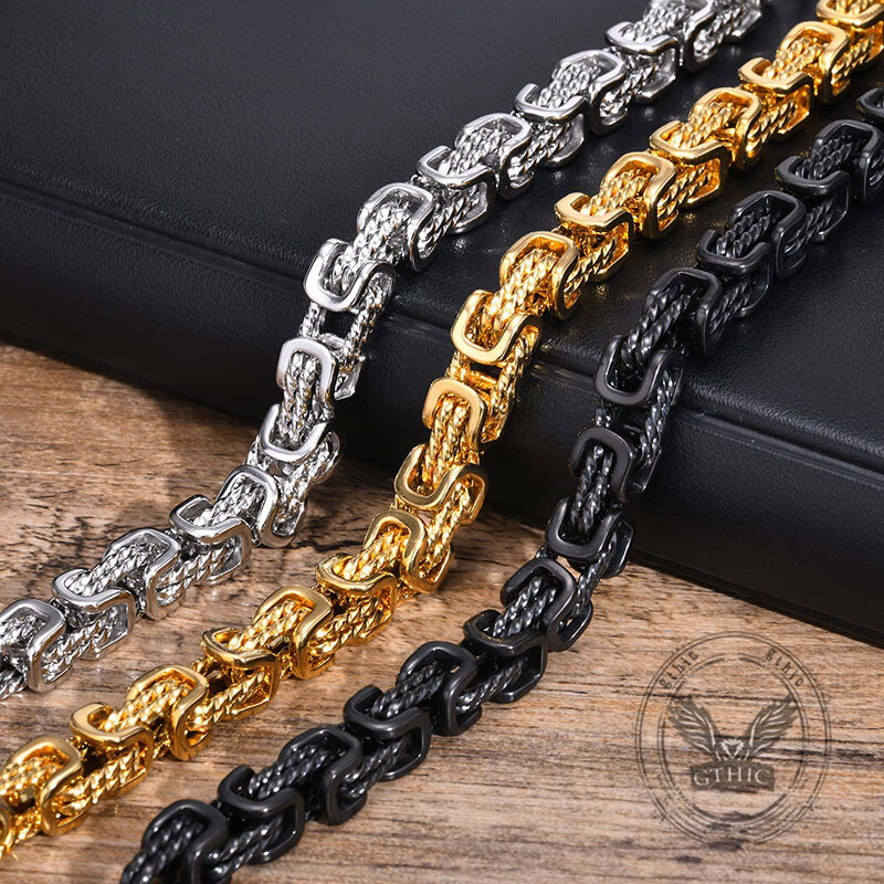 Vintage Byzantine Twist Stainless Steel Bracelet | Gthic.com