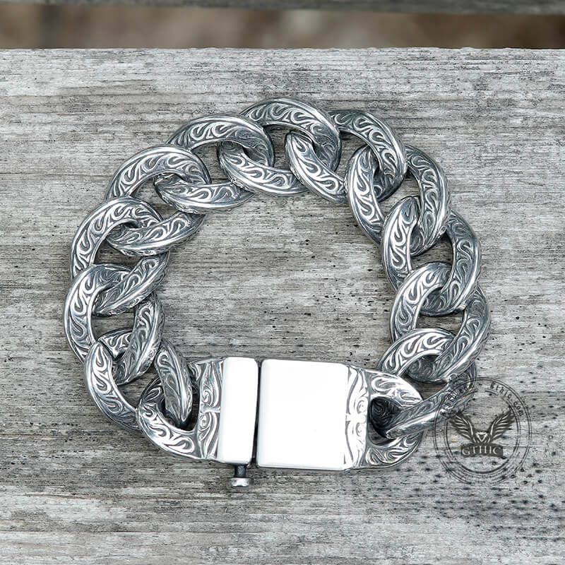 Vintage Carve Pattern Stainless Steel Bracelet