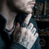 Vintage Celtic Knot Compass Stainless Steel Ring | Gthic.com
