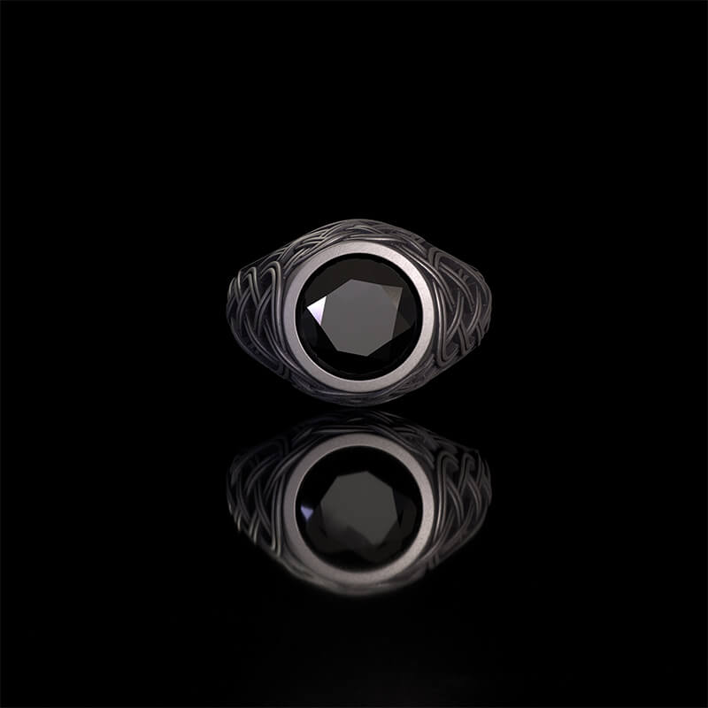 Vintage Celtic Knot Gemstone Sterling Silver Ring | Gthic.com