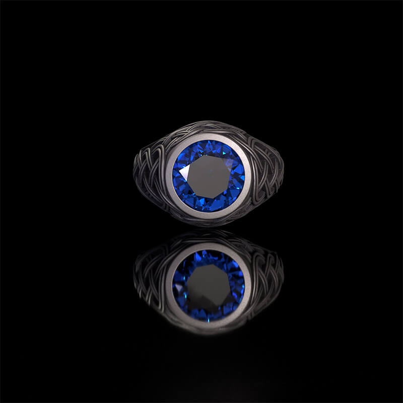 Vintage Celtic Knot Gemstone Sterling Silver Ring | Gthic.com