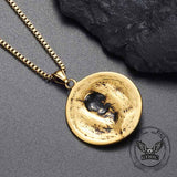 Vintage Celtic Knot Pirate Head Stainless Steel Pendant