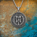 Vintage Celtic Knot Pirate Head Stainless Steel Pendant