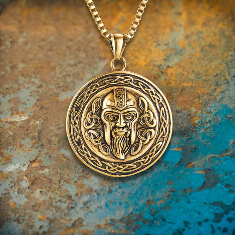 Vintage Celtic Knot Pirate Head Stainless Steel Pendant
