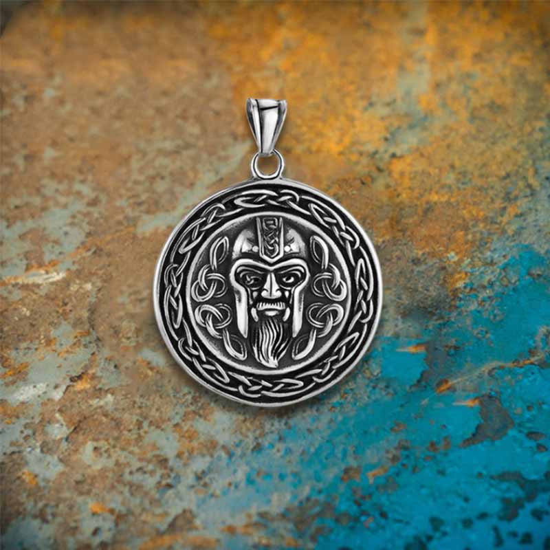 Vintage Celtic Knot Pirate Head Stainless Steel Pendant