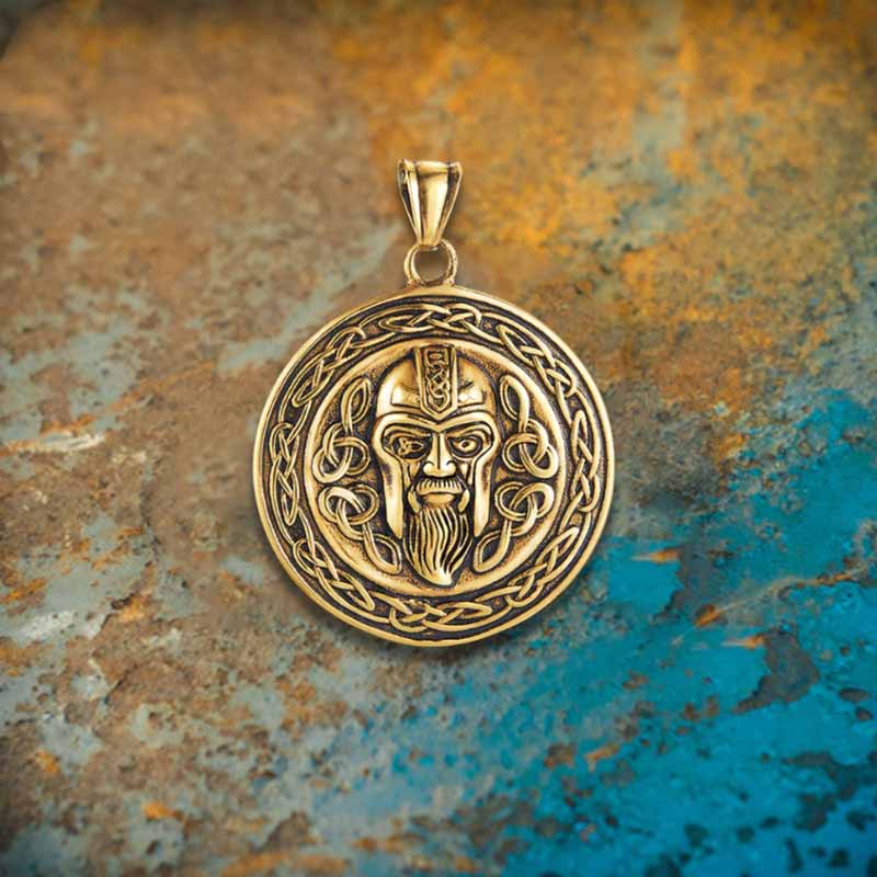 Vintage Celtic Knot Pirate Head Stainless Steel Pendant