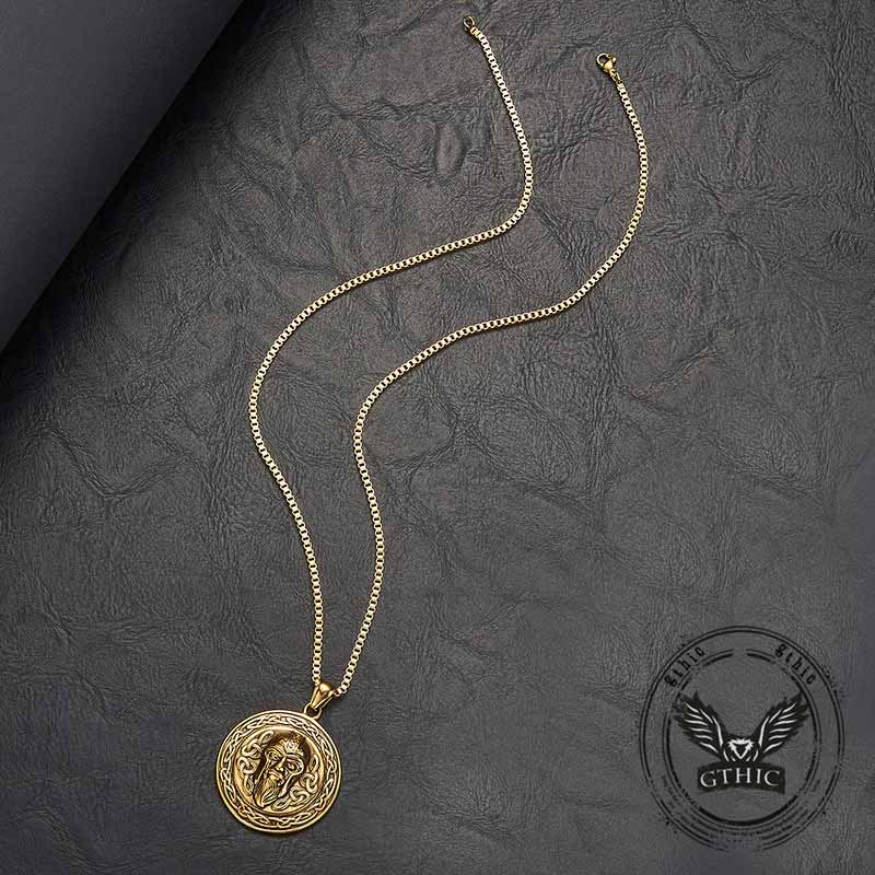 Vintage Celtic Knot Pirate Head Stainless Steel Pendant