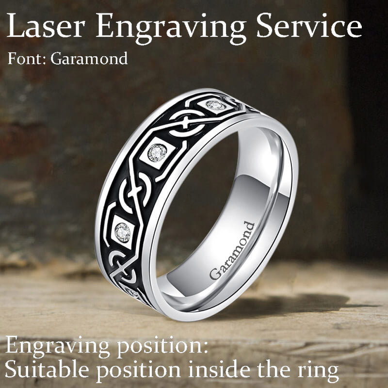 Vintage Celtic Knot Stainless Steel Band Ring