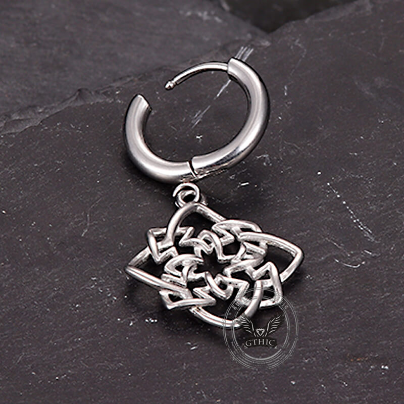 Vintage Celtic Knot Stainless Steel Drop Earrings