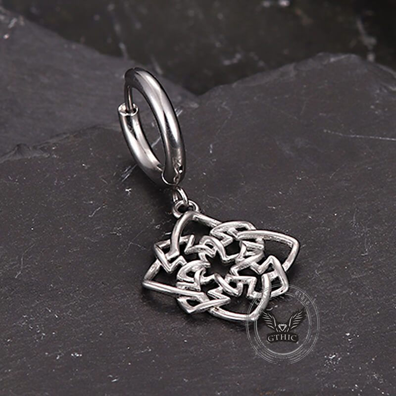 Vintage Celtic Knot Stainless Steel Drop Earrings