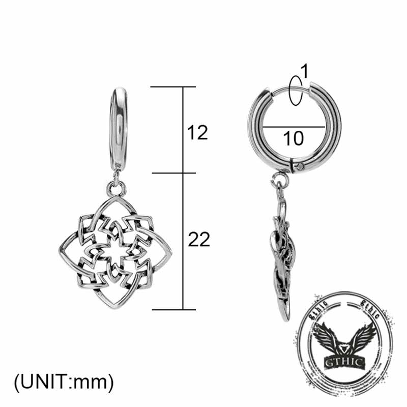 Vintage Celtic Knot Stainless Steel Drop Earrings