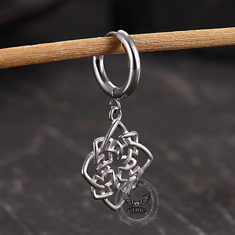 Vintage Celtic Knot Stainless Steel Drop Earrings