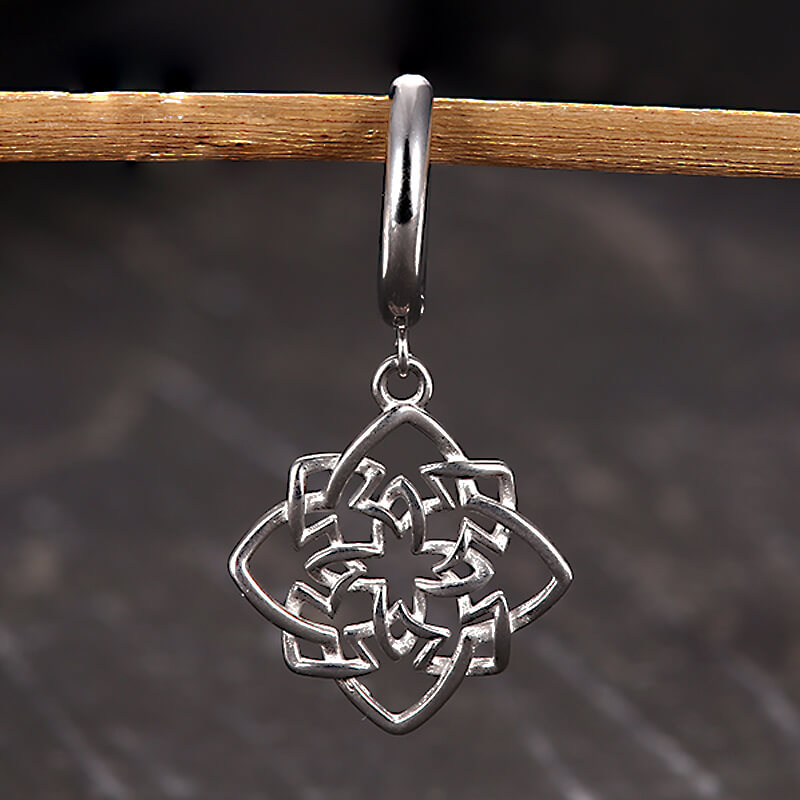 Vintage Celtic Knot Stainless Steel Drop Earrings