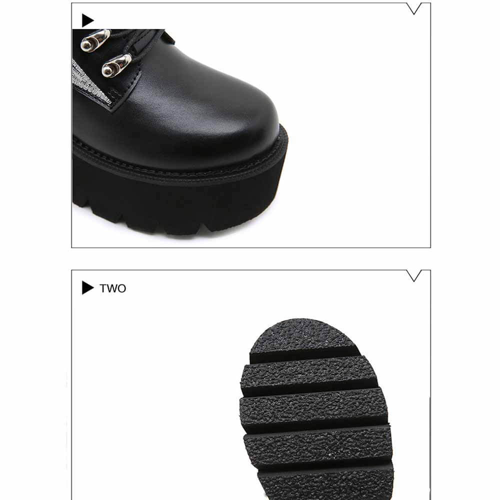 Vintage Chunky Heel Spiderweb Pattern Martin Boots