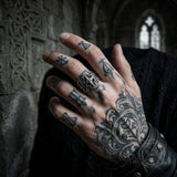 Vintage Classical Pattern Stainless Steel Ring | Gthic.com