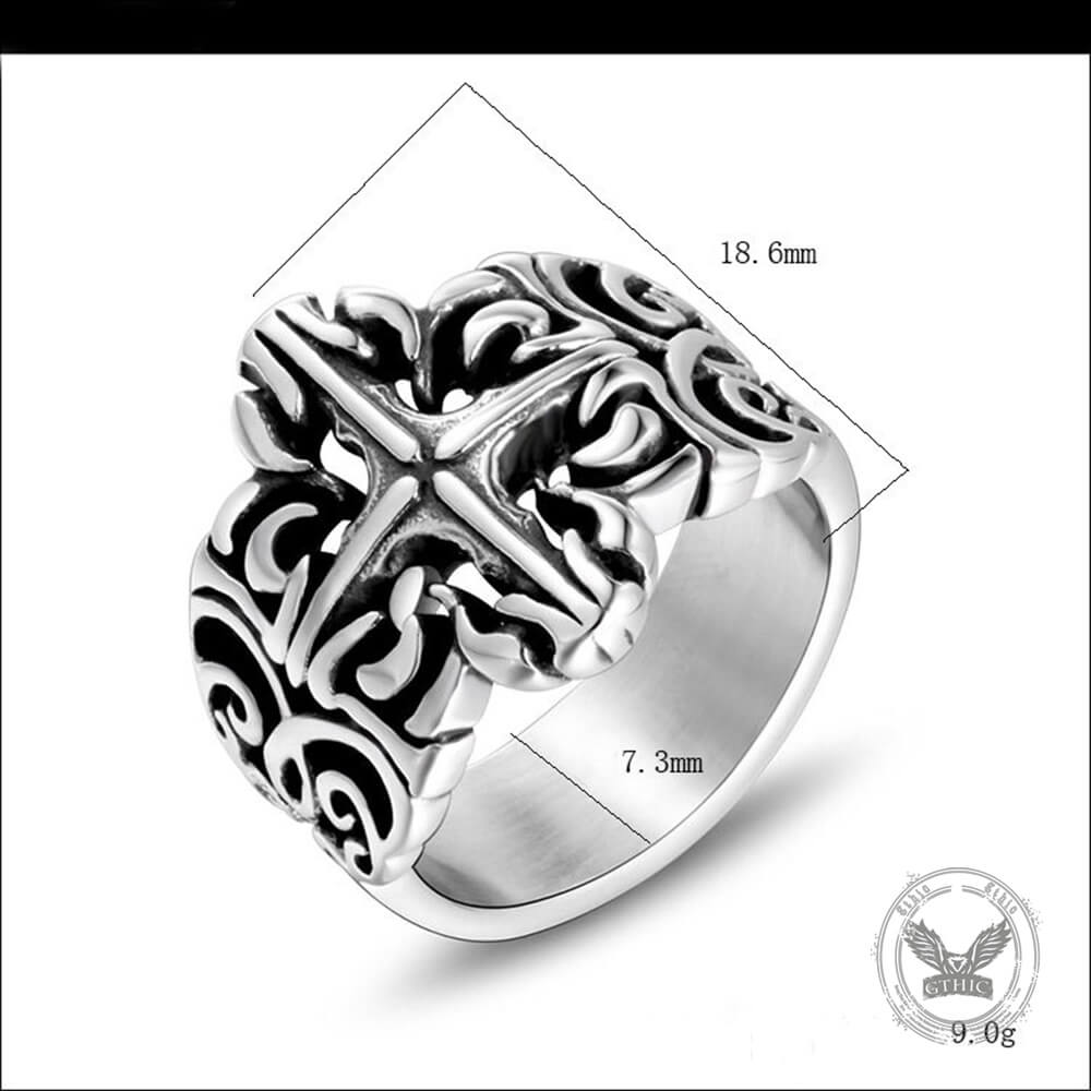 Vintage Classical Pattern Stainless Steel Ring