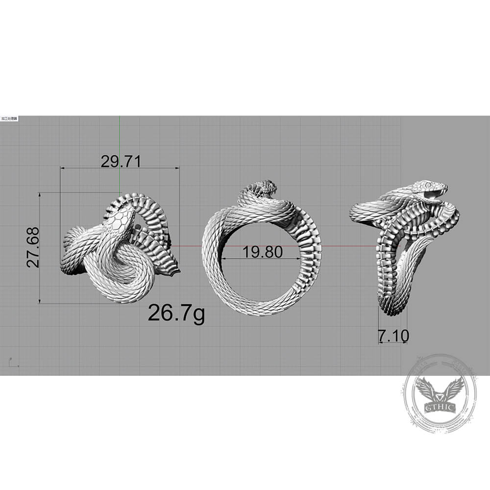Vintage Coiled Snake Sterling Silver Animal Ring