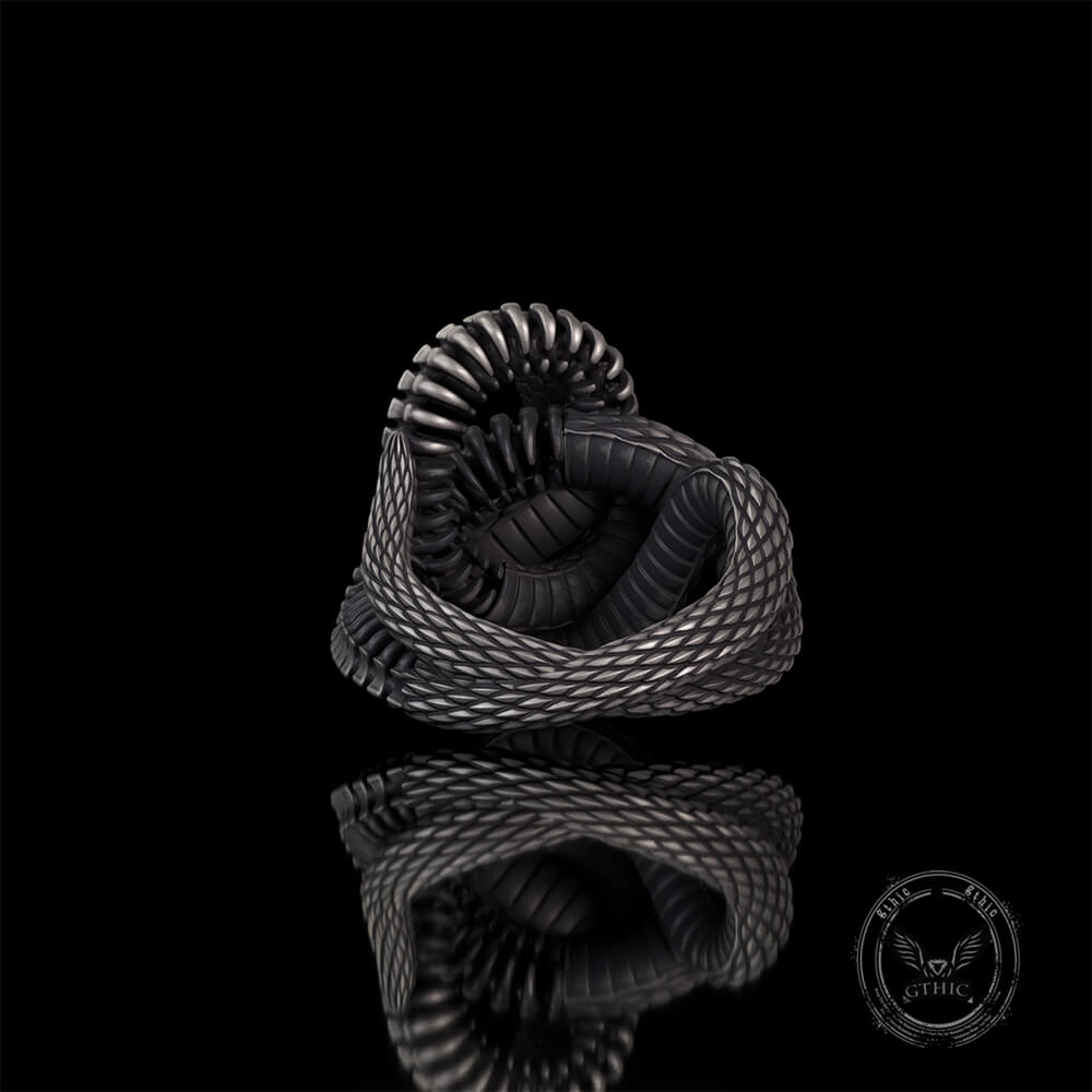 Vintage Coiled Snake Sterling Silver Animal Ring