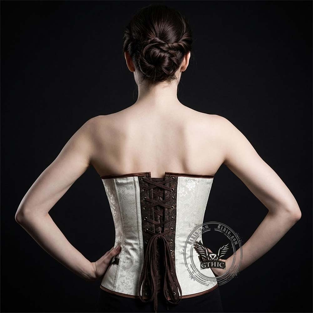 Vintage Colorblock Embroidery Shaping Court Corset | Gthic.com