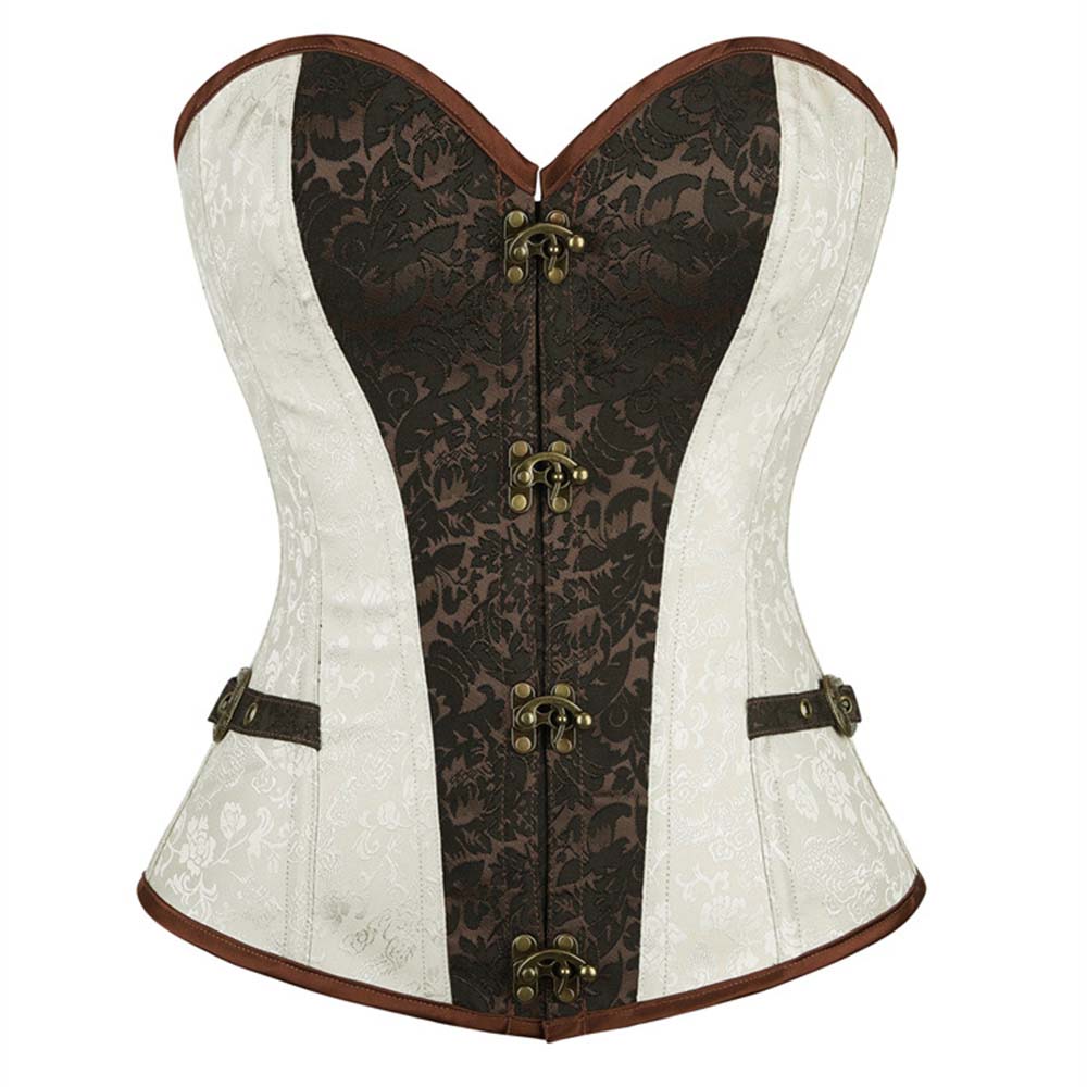 Vintage Colorblock Embroidery Shaping Court Corset | Gthic.com
