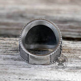 Vintage Compass Stainless Steel Marine Ring