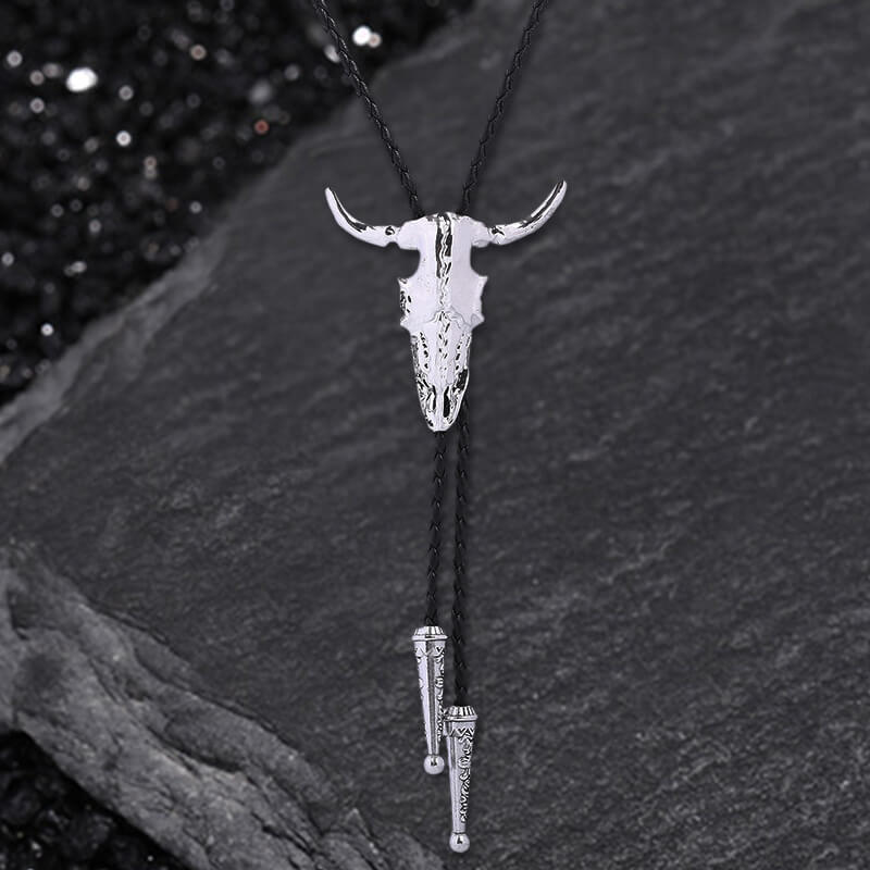 Vintage Cow Skull Alloy Bolo Tie | Gthic.com
